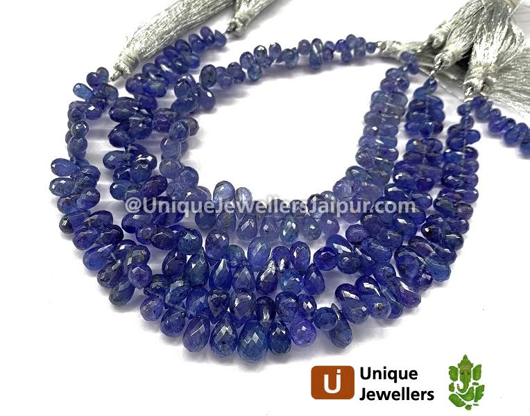 Tanzanite Faceted Drops Beads